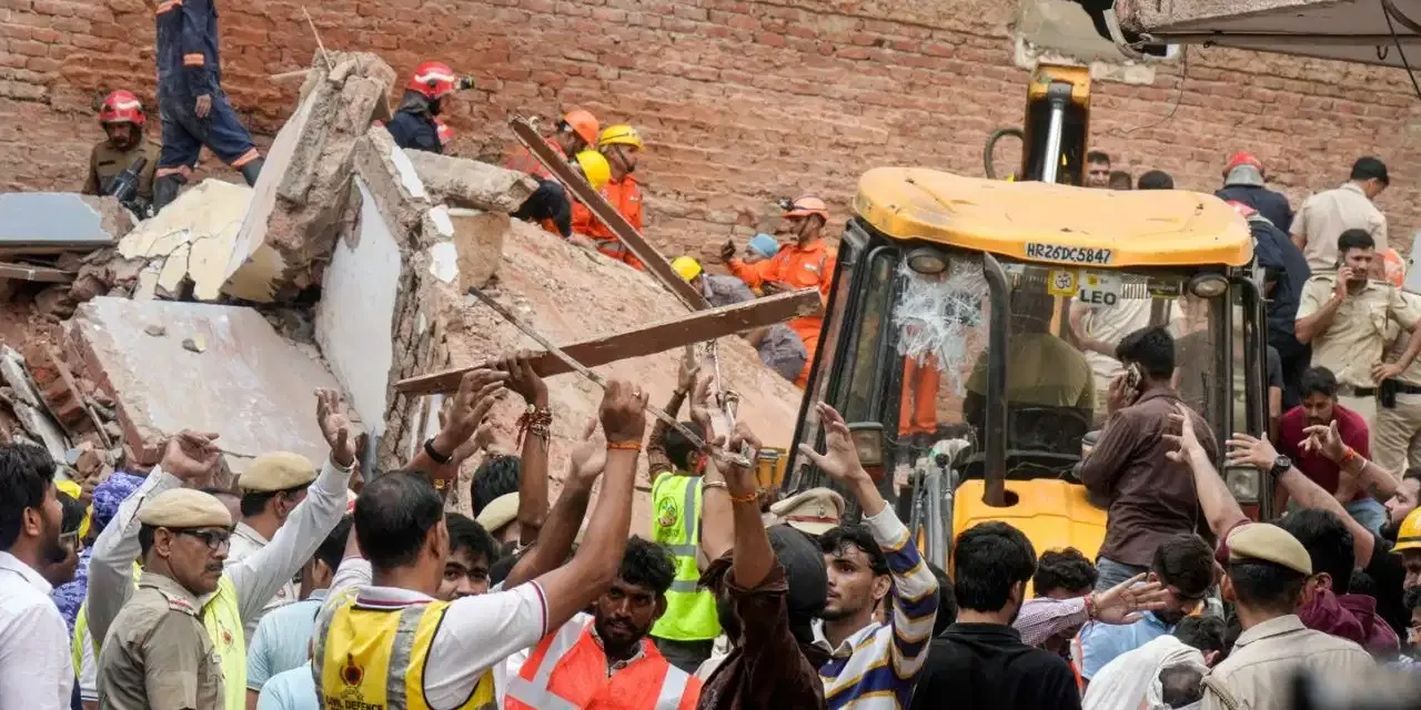 "Delhi PG Tragedy Aftermath: MCD Begins Demolition Drive in Satya Niketan; Seals 7 Illegal Structures"